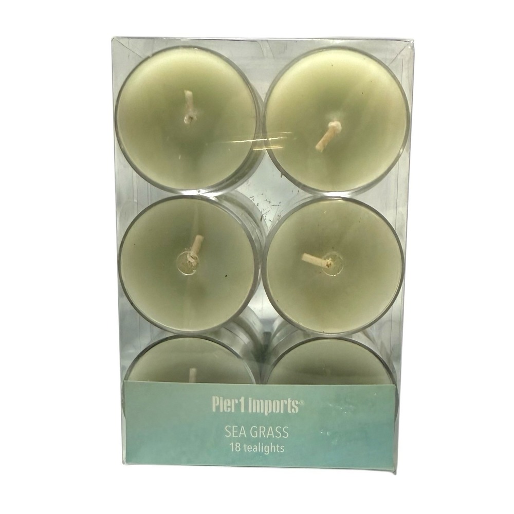 RetiredPier 1 Imports Tea Light Candles‎ - SEA AIR Scent -18 Candles New in box